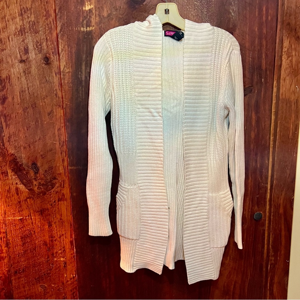 Say What? Cream Ribbed Cardigan